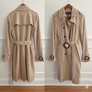 London Fog Cream Trench Coat Size L